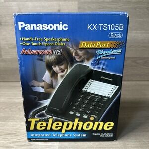 Panasonic KX-TS105B Single Line Integrated Business Corded Phone NEW-OPEN BOX